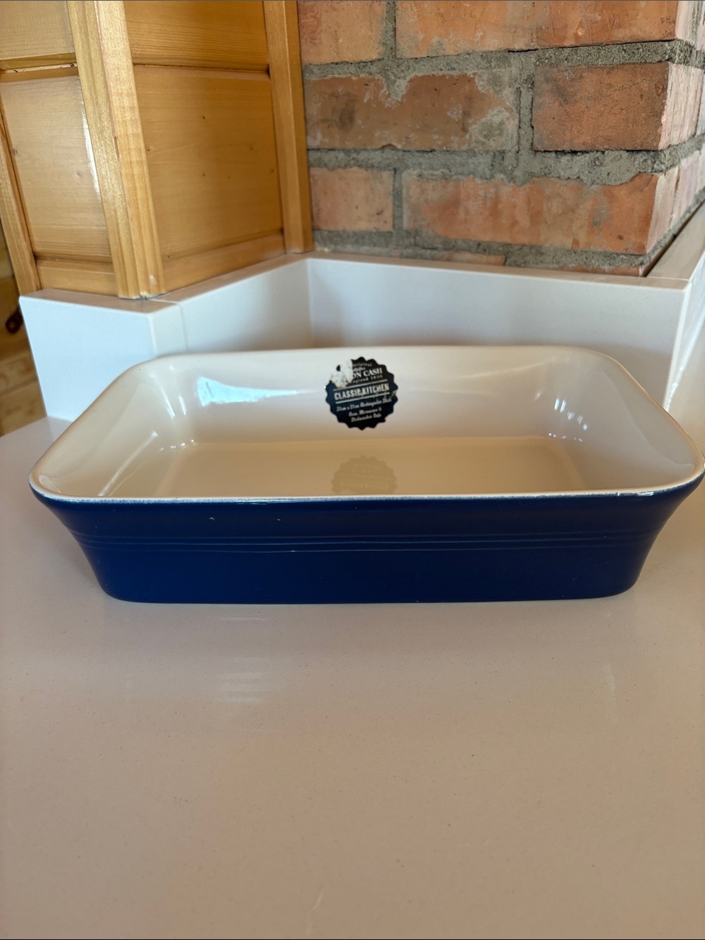 Mason Cash Navy and Cream Stoneware Baking Dish